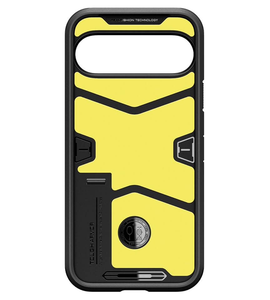 Калъф с Поставка за Google Pixel 9 Pro XL, Spigen Tough Armor Case, Черен (4)