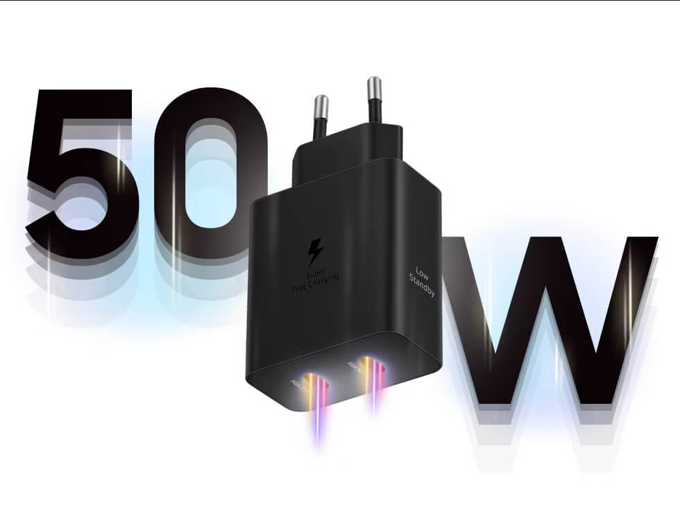 Оригинално Зарядно Samsung 50W Power Adapter Duo USB-C (5A/1.8m) EP-T5020XBE, Черен (9)