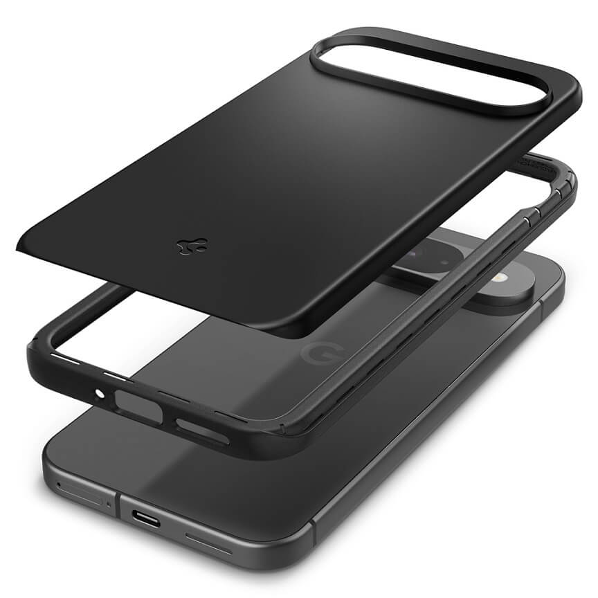 Противоударен Калъф за Google Pixel 9 Pro/ 9, Spigen Thin Fit Case, Черен (6)