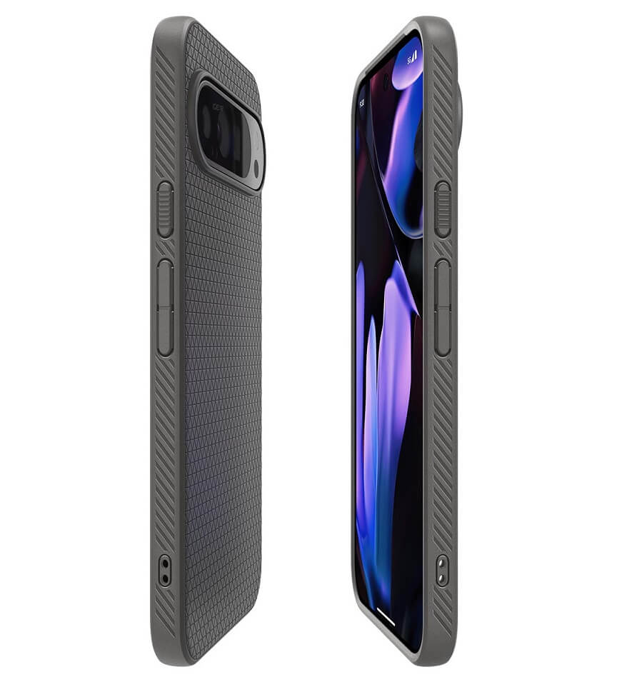 Противоударен Калъф за Google Pixel 9 Pro/ 9, Spigen Liquid Air Case, Сив (6)