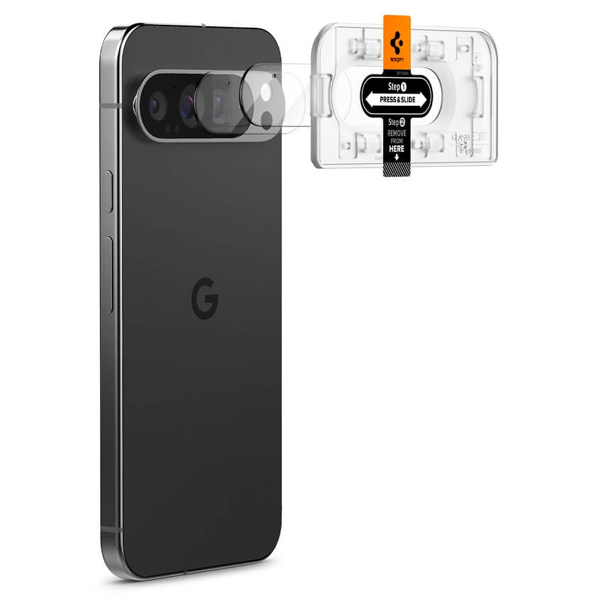 Протектор за Камерата на Google Pixel 9 Pro, Spigen EZ Fit Cam Glass 2бр., Прозрачен (6)