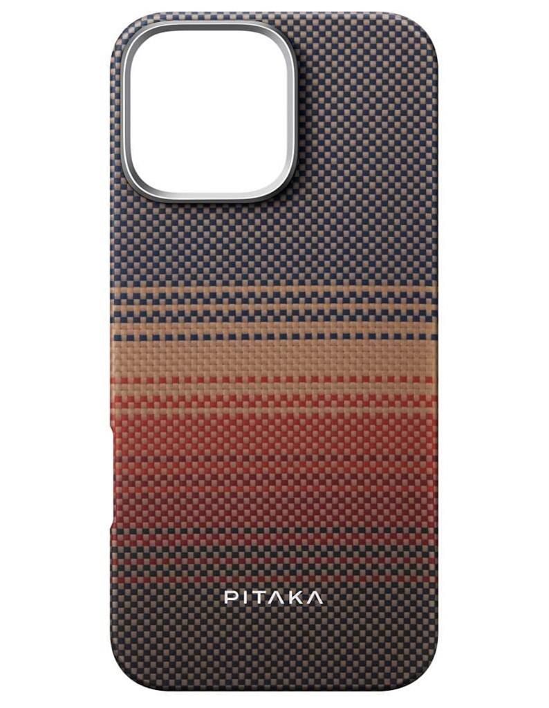 Magsafe Калъф за iPhone 16 Pro Max, Pitaka Edge Case Sunset, Кафяв (2)