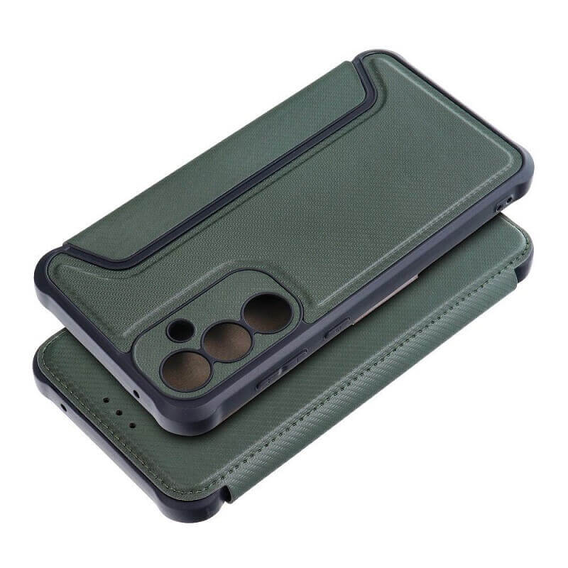 Противоударен Калъф за Samsung A55, Razor Book Case, Тъмно Зелен (2)