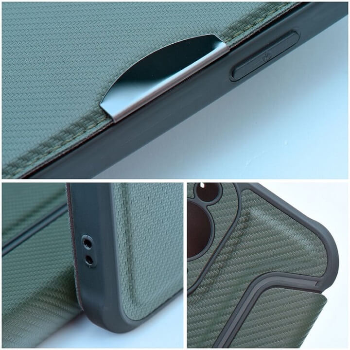 Противоударен Калъф за Samsung A55, Razor Book Case, Тъмно Зелен (4)