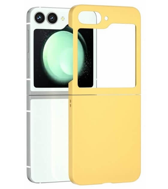 Тънък Калъф за Samsung Galaxy Z Flip 7 FE/Z Flip 6, Thin PC Case, Жълт (2)