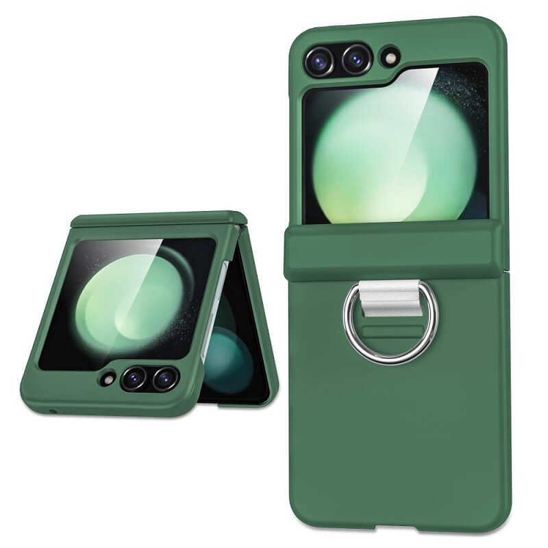 Калъф с Предпазител за Samsung Galaxy Z Flip 7 FE/Z Flip 6, GKK Ring Hinge Case, Зелен