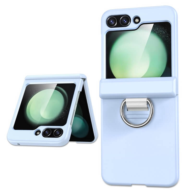 Калъф с Предпазител за Samsung Z Flip 7 FE/Z Flip 6, GKK Ring Hinge Case, Син