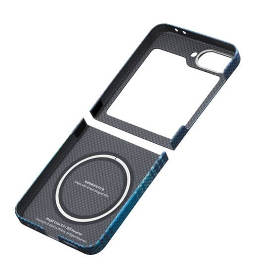 Magsafe Калъф за Samsung Z Flip 7 FE/Z Flip 6, Pitaka MagEZ 5 Case, Син (4)