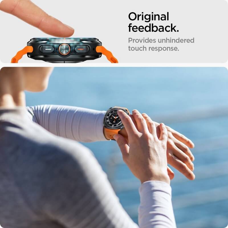 Стъклен Протектор за Samsung Watch Ultra 47mm, Spigen EZ Fit Glass 2бр., Прозрачен (8)