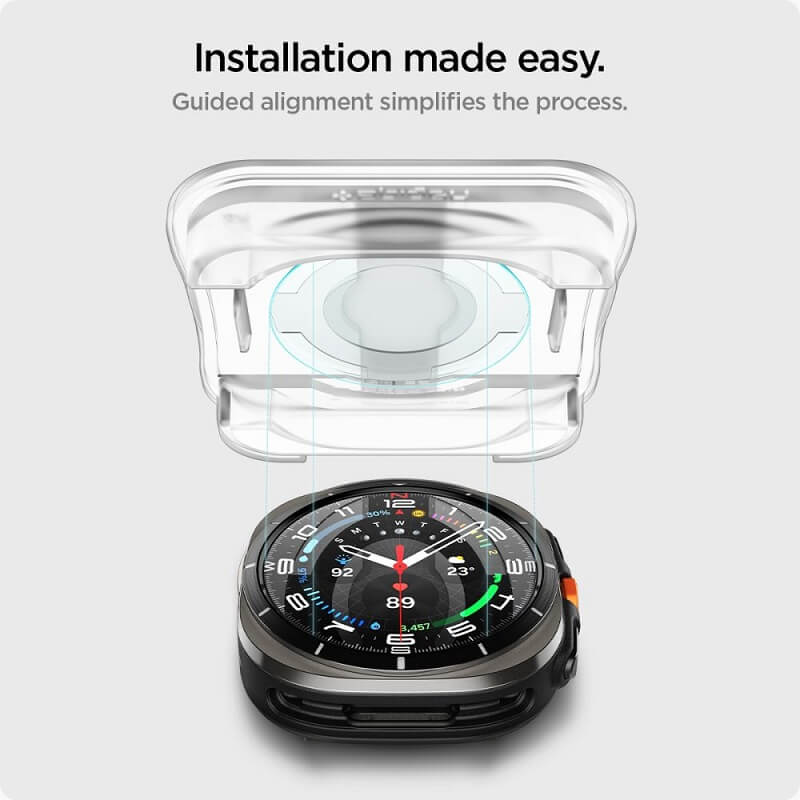 Стъклен Протектор за Samsung Watch Ultra 47mm, Spigen EZ Fit Glass 2бр., Прозрачен (9)
