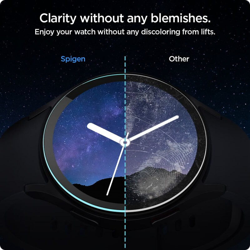 Стъклен Протектор за Samsung Watch 7 44mm, Spigen EZ Fit Glass 2бр., Прозрачен (7)