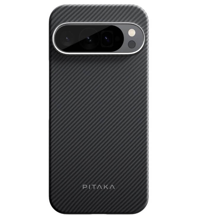 Magsafe Калъф за Google Pixel 9 Pro XL, Pitaka Edge Case Black-Grey Twill, Черен