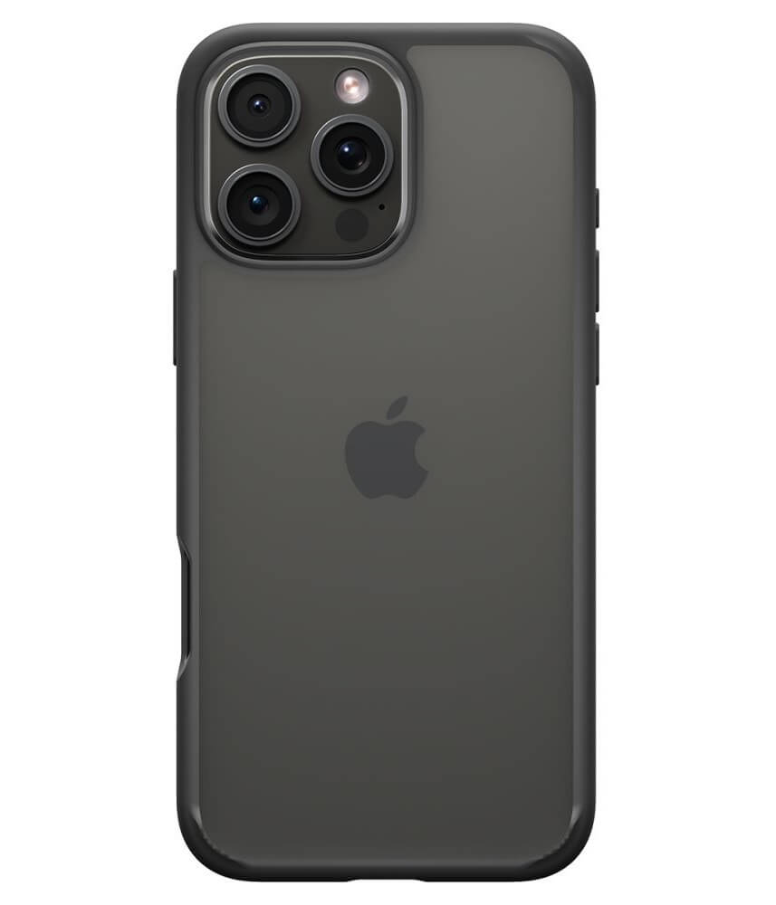 Противоударен Калъф за iPhone 16 Pro Max, Spigen Ultra Hybrid Case, Черен (5)