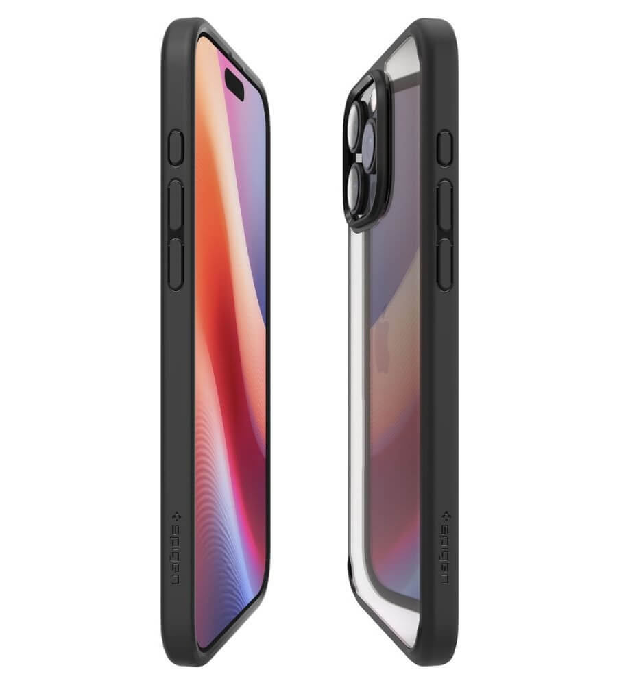 Противоударен Калъф за iPhone 16 Pro Max, Spigen Ultra Hybrid Case, Черен (2)