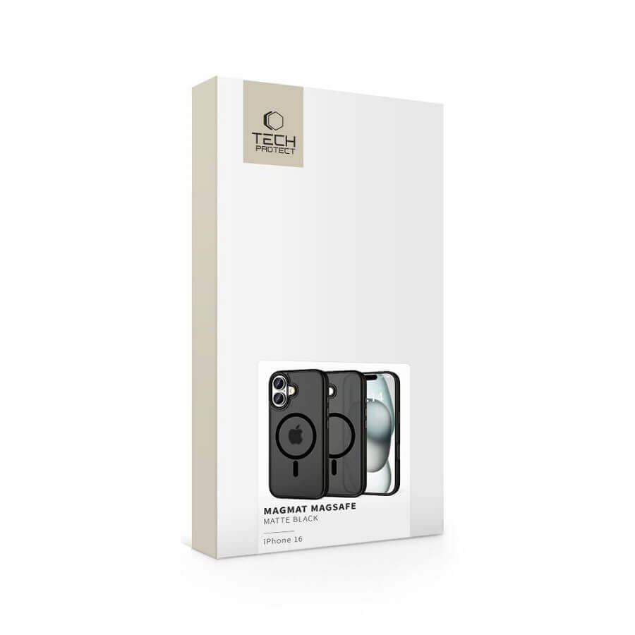 Magsafe Калъф за iPhone 16, Tech-Protect MagMat Case, Черен (5)
