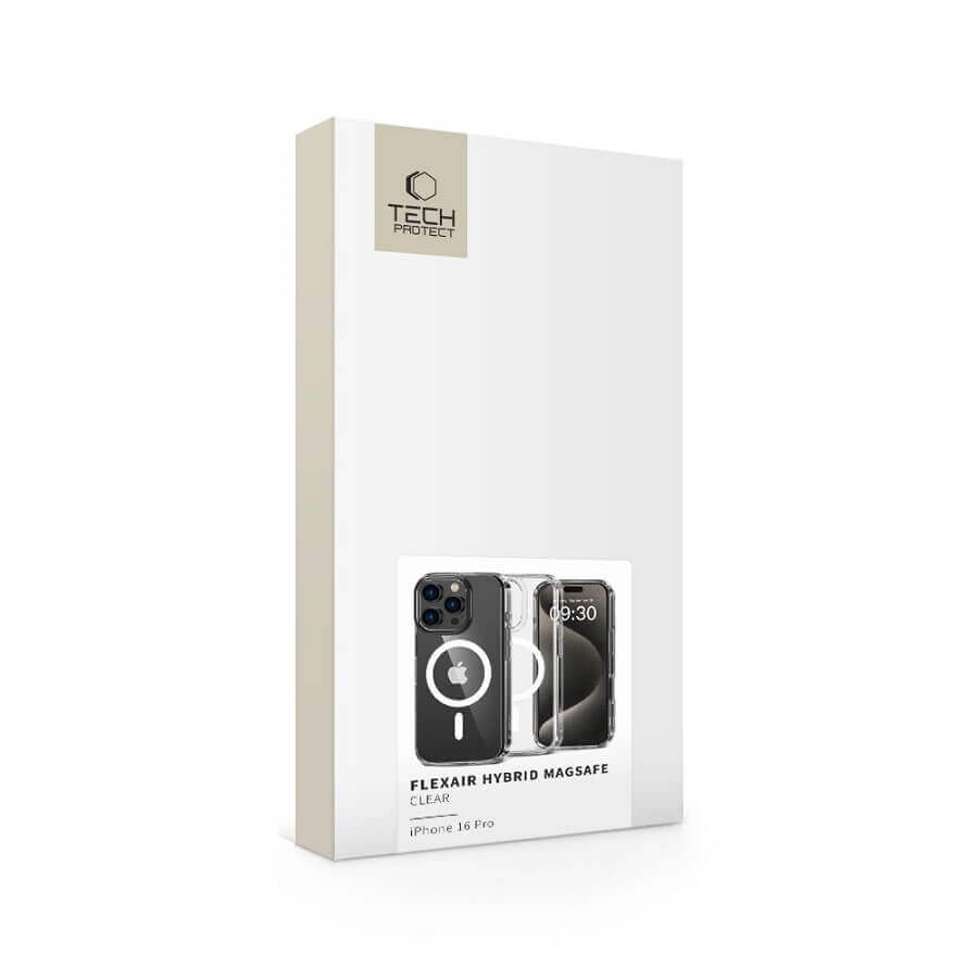 Magsafe Калъф за iPhone 16 Pro Max, Tech-Protect Hybrid FlexAir Clear Case, Прозрачен (5)