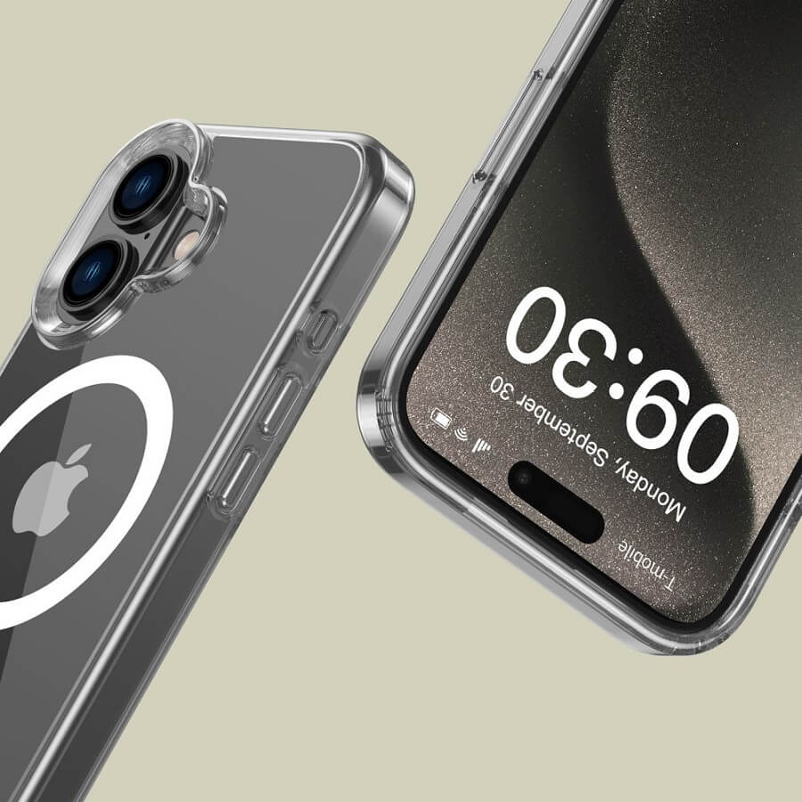 Magsafe Калъф за iPhone 16, Tech-Protect Hybrid FlexAir Clear Case, Прозрачен (3)