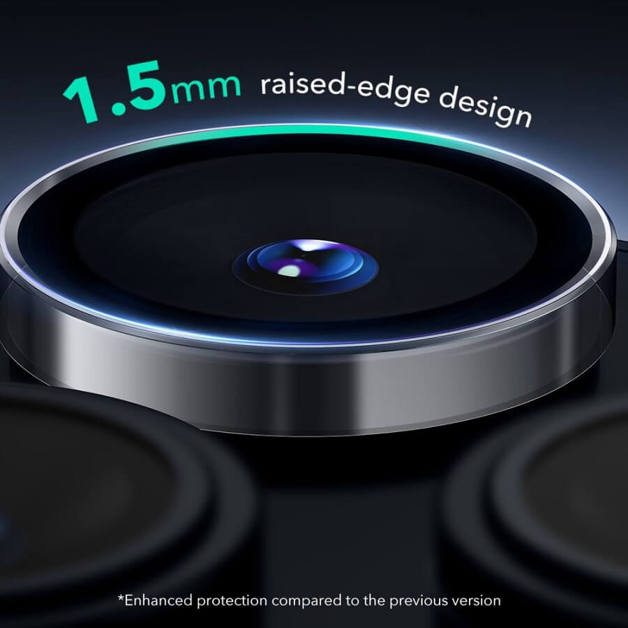Протектор за Камерата на iPhone 16 Pro, ESR Armorite Camera Ring Glass, Прозрачен (4)