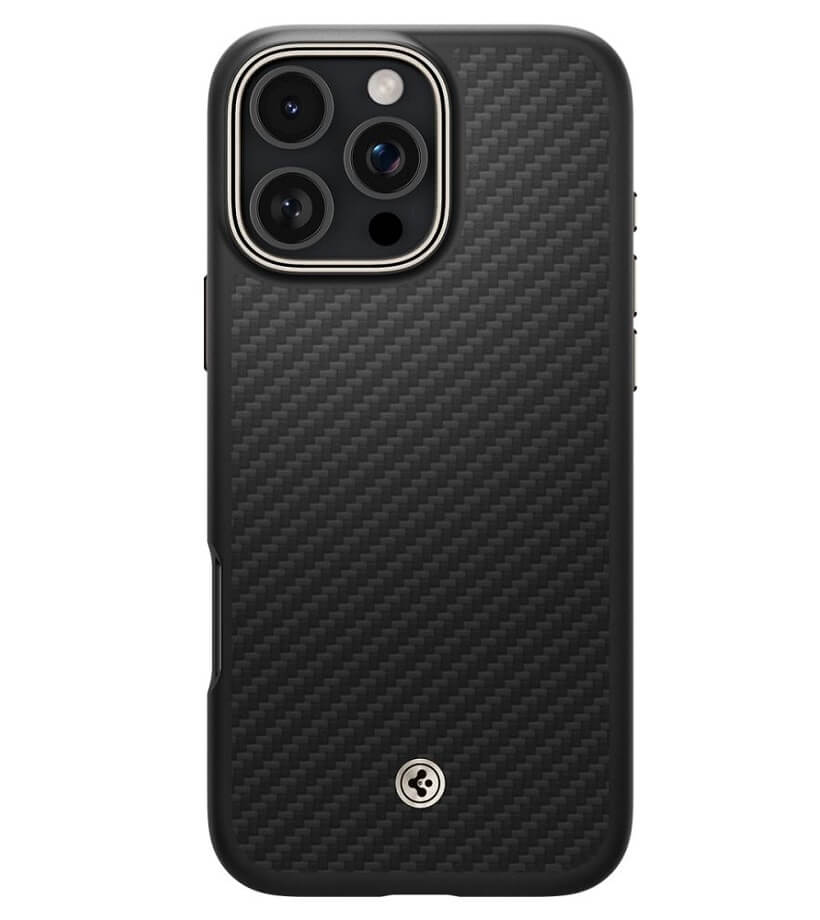Magsafe Тънък Калъф за iPhone 16 Pro Max, Spigen Enzo Aramid Case, Черен (2)