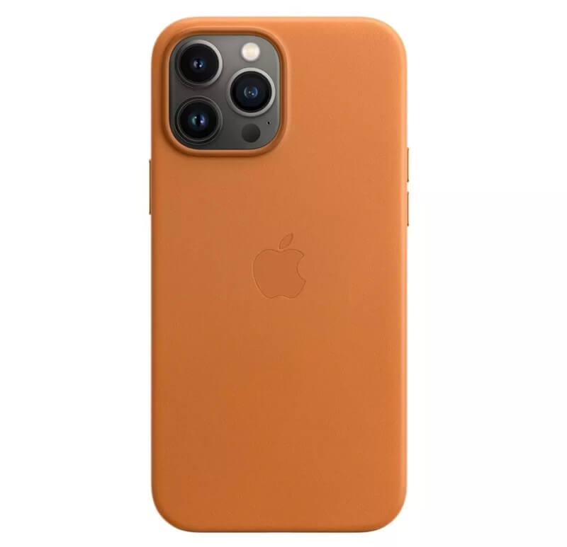 Оригинален Кожен Калъф за iPhone 13 Pro, Leather Magsafe Case MM193ZE/A, Оранжев (2)