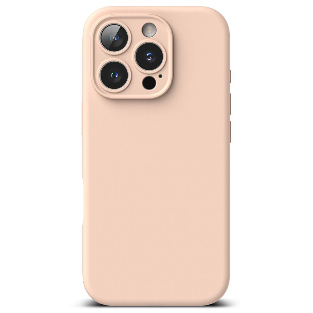 Magsafe Калъф за iPhone 16 Pro, Ringke Silicone Magnetic Case, Пясъчно Розов (2)