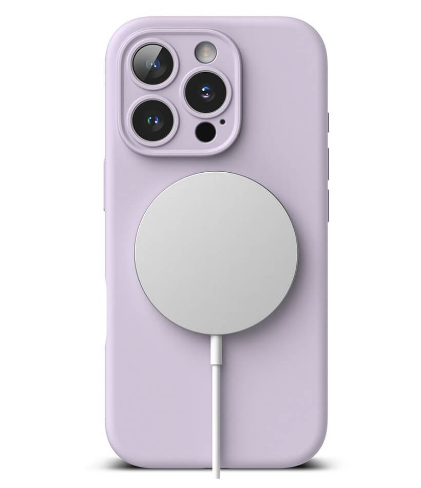 Magsafe Калъф за iPhone 16 Pro, Ringke Silicone Magnetic Case, Лилав (4)