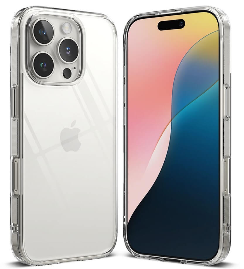 Противоударен Калъф за iPhone 16 Pro, Ringke Fusion Case, Прозрачен (2)