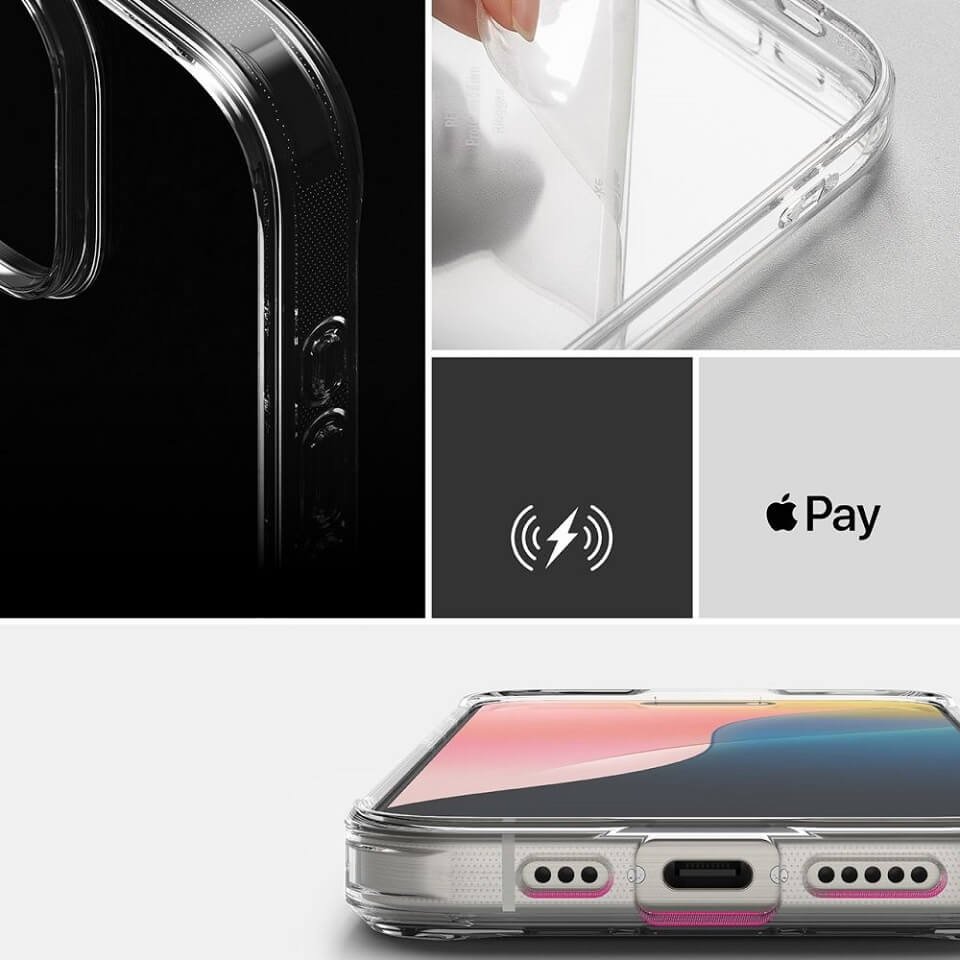 Противоударен Калъф за iPhone 16 Pro Max, Ringke Fusion Case, Прозрачен (5)