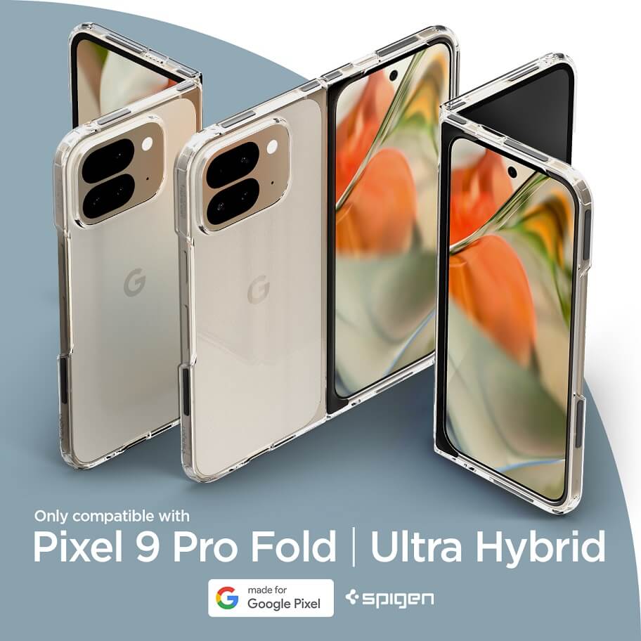 Хибриден Калъф за Google Pixel 9 Pro Fold, Spigen Ultra Hybrid Case, Прозрачен (9)