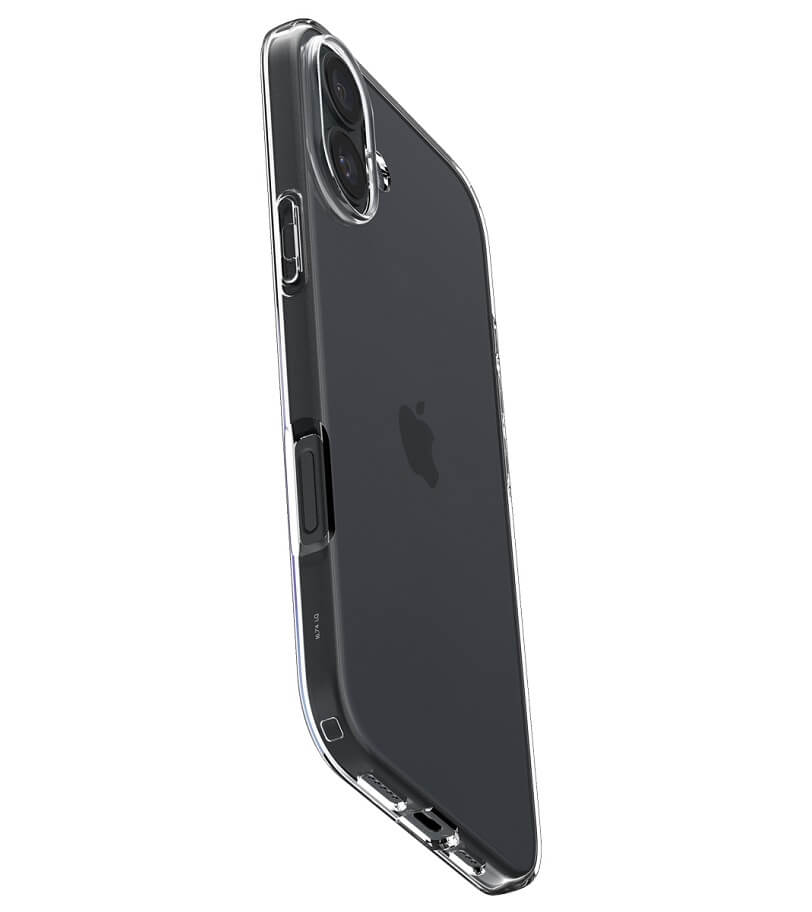Противоударен Силиконов Калъф за iPhone 16, Spigen Liquid Crystal Case, Прозрачен (6)