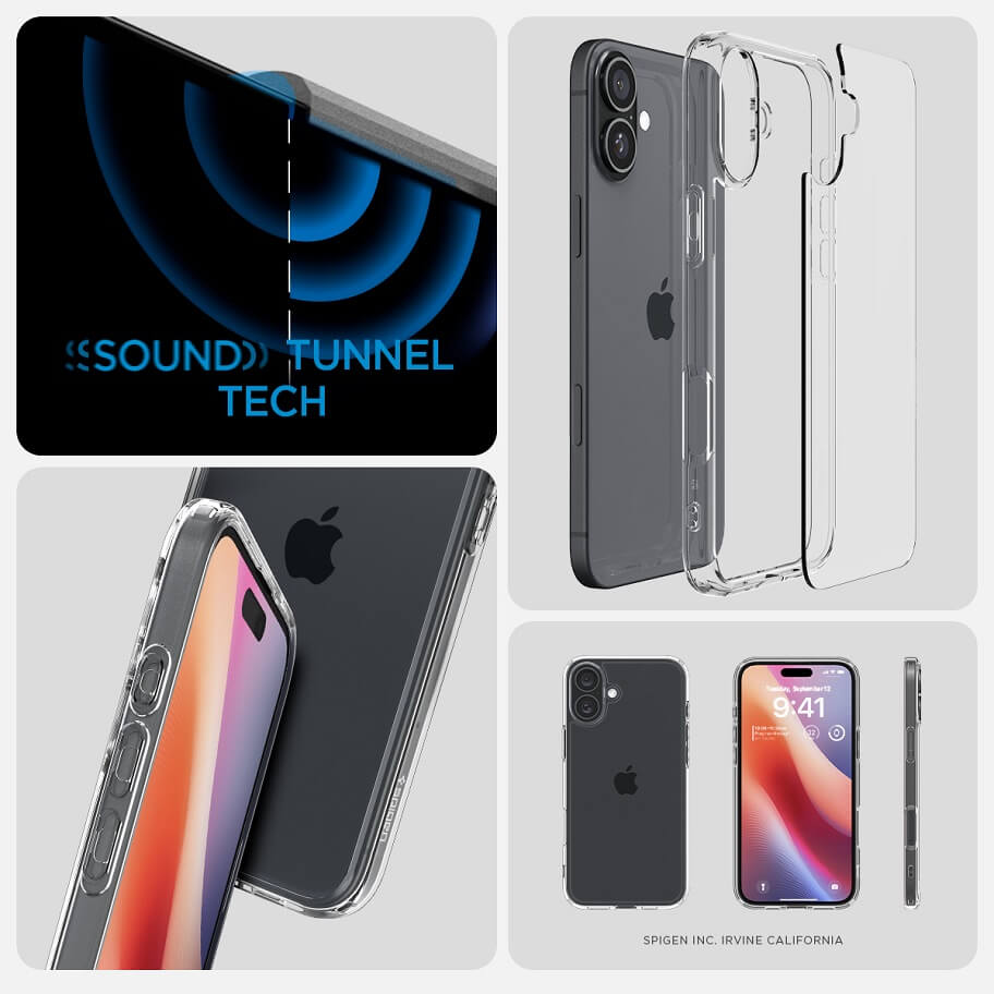 Противоударен Калъф за iPhone 16, Spigen Ultra Hybrid Clear Case, Прозрачен (10)