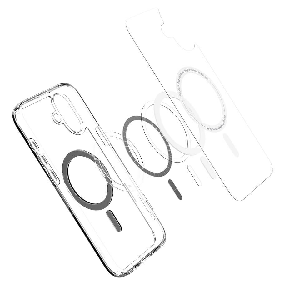 Magsafe Противоударен Калъф за iPhone 16, Spigen Ultra Hybrid Case, Черен (3)