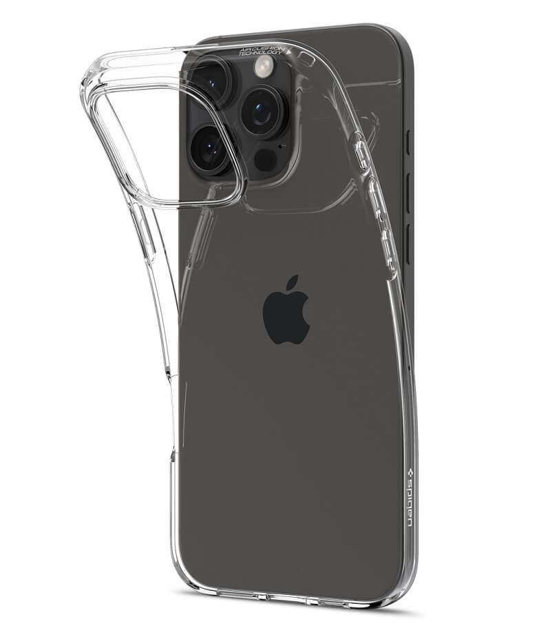 Противоударен Силиконов Калъф за iPhone 16 Pro, Spigen Liquid Crystal Case, Прозрачен (5)