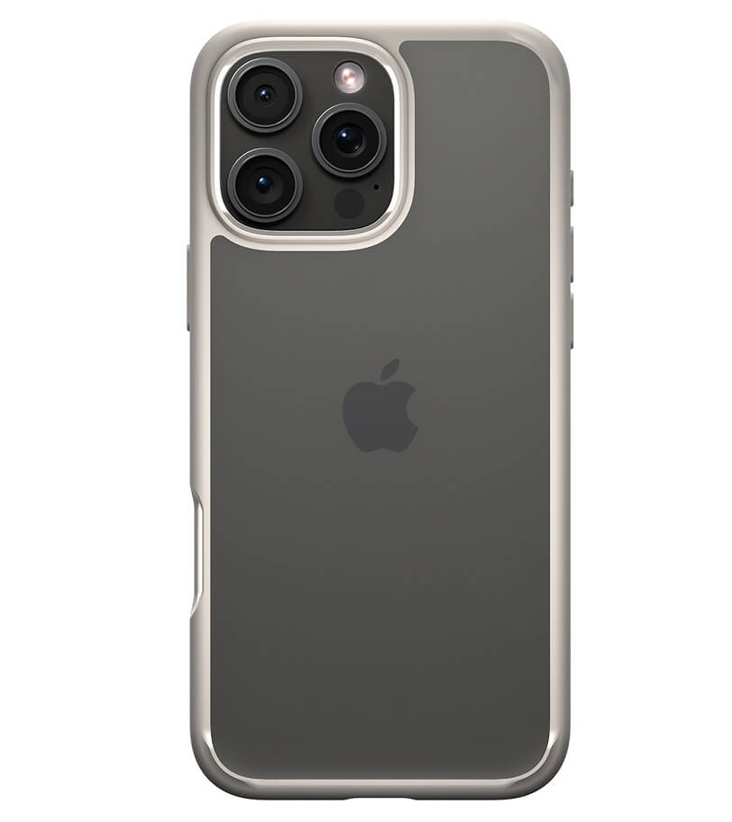 Противоударен Калъф за iPhone 16 Pro Max, Spigen Ultra Hybrid Case, Титаниев (2)