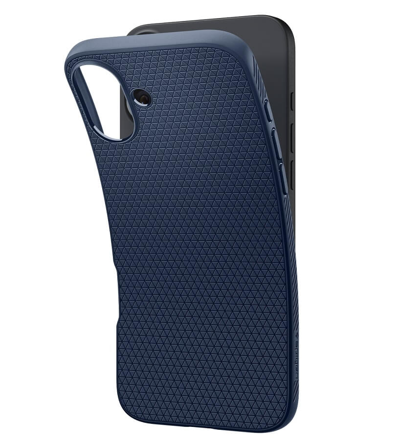 Противоударен Калъф за iPhone 16, Spigen Liquid Air Case, Син (6)