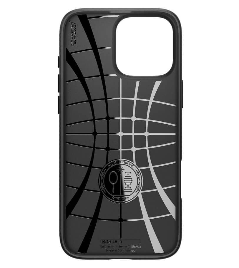 Противоударен Калъф за iPhone 16 Pro, Spigen Liquid Air Case, Черен (3)