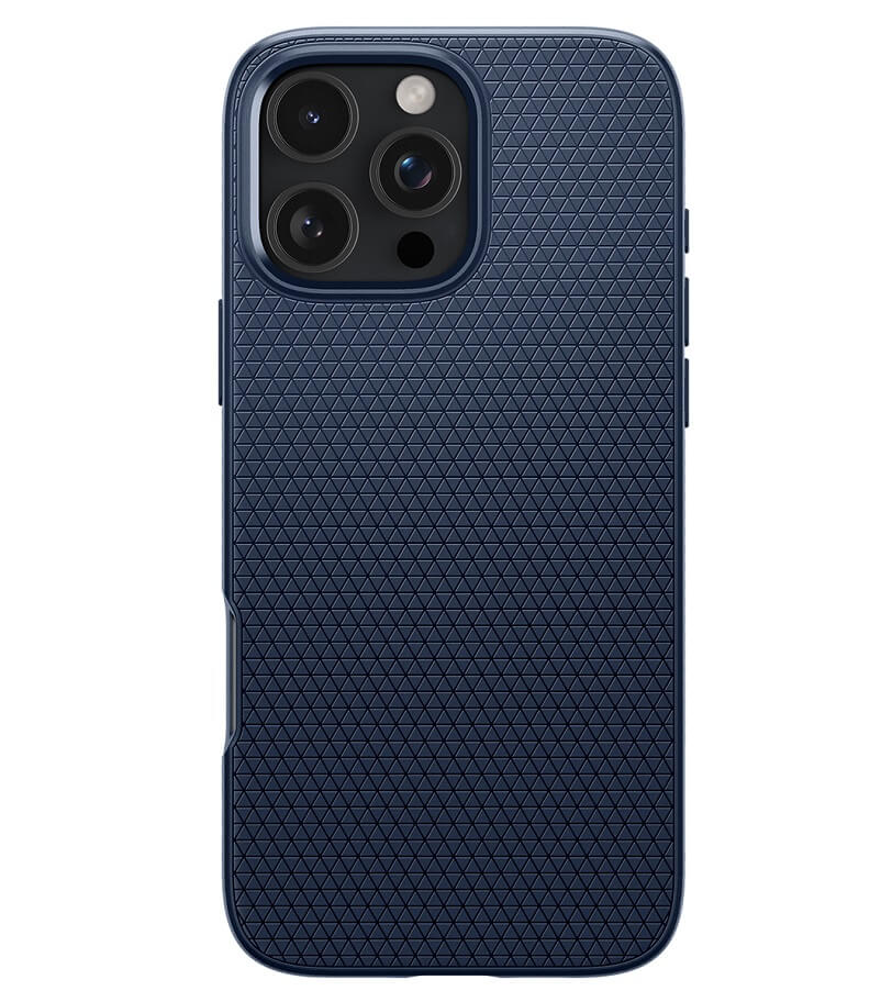 Противоударен Калъф за iPhone 16 Pro Max, Spigen Liquid Air Case, Син (2)
