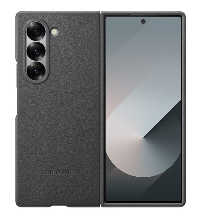 Оригинален Кожен Калъф за Samsung Z Fold 6, Kindsuit Case EF-VF956PJEGWW, Сив (3)