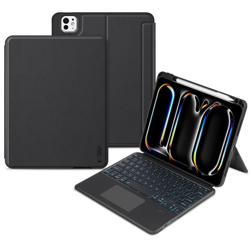 Калъф с Клавиатура за iPad Pro 11 2025-2024, Tech-Protect SC Pen Magnetic Keyboard Case, Черен (5)
