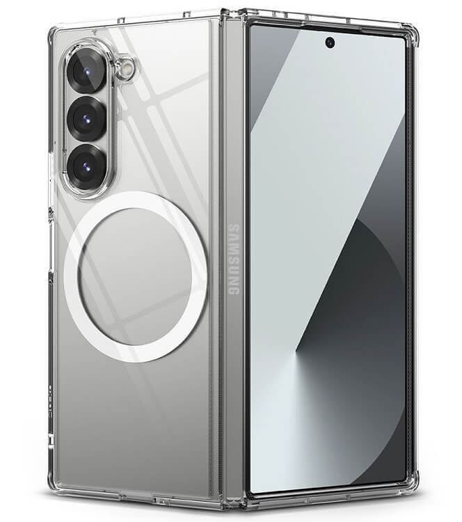 Magsafe Поликарбонатен Калъф за Samsung Z Fold 6, Ringke Fusion Case, Прозрачен