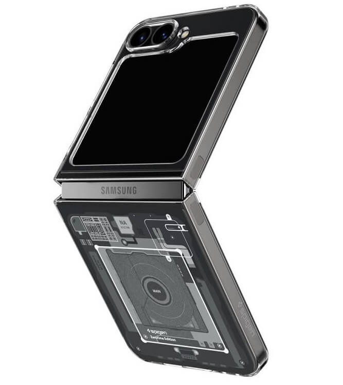 Тънък Калъф за Samsung Z Flip 7 FE/Z Flip 6, Spigen AirSkin Zero One Case, Черен