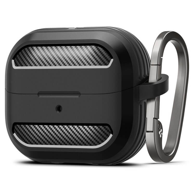 Калъф за Слушалки Samsung Galaxy Buds 3 Pro/ 3 FE/ 3, Spigen Rugged Armor Case, Черен
