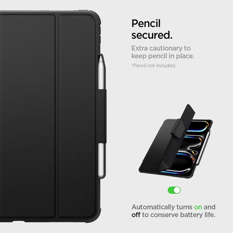 Противоударен Калъф за iPad Pro 13 2025-2024, Spigen Rugged Armor Pro Case, Черен (10)