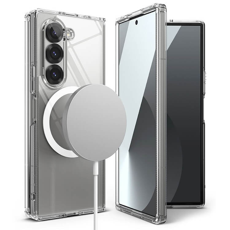 Magsafe Поликарбонатен Калъф за Samsung Z Fold 6, Ringke Fusion Case, Прозрачен (2)