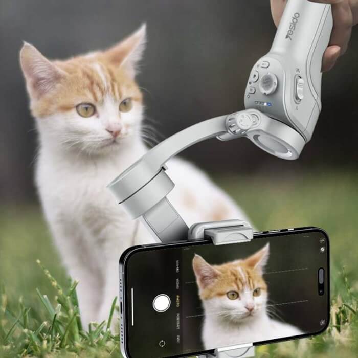 Видео Стабилизатор за Телефон, Yesido Gimbal Stabilizer 3-Axis, Сив (10)