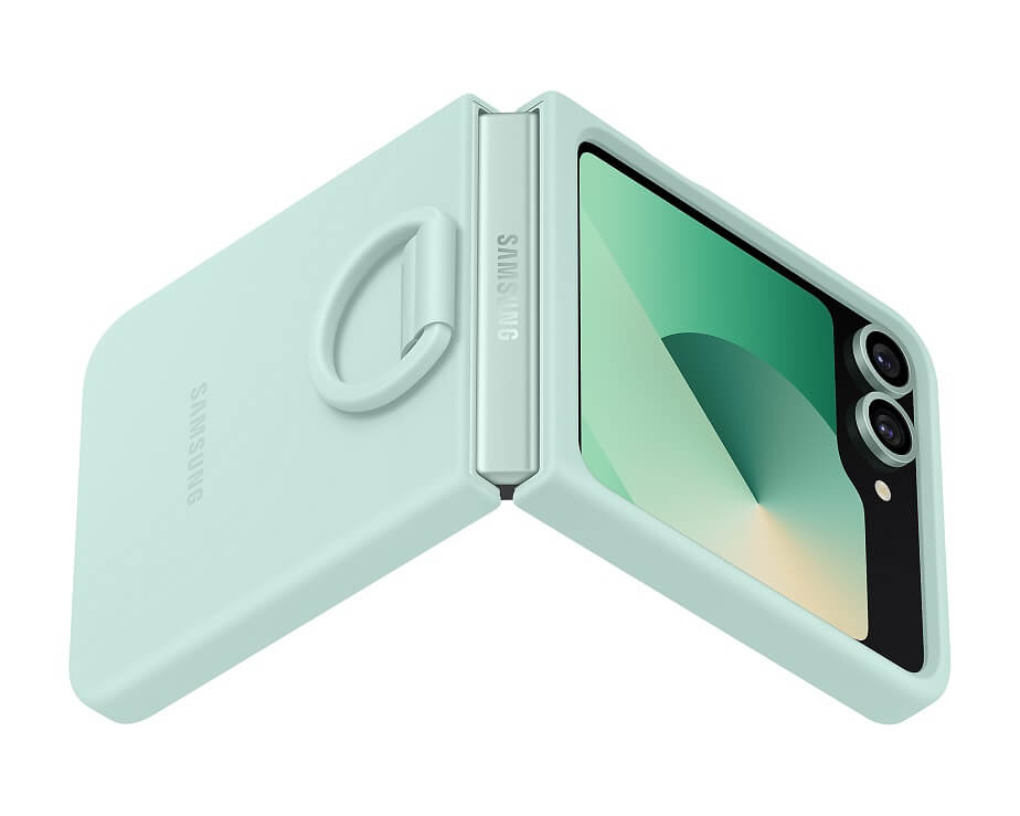 Оригинален Силиконов Калъф Samsung Z Flip 7 FE/Flip 6, Silicone Case EF-PF741TMEGWW, Зелен (3)