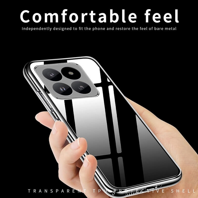Силиконов Калъф за Xiaomi 14 Pro, GKK Clear TPU Case, Прозрачен (8)