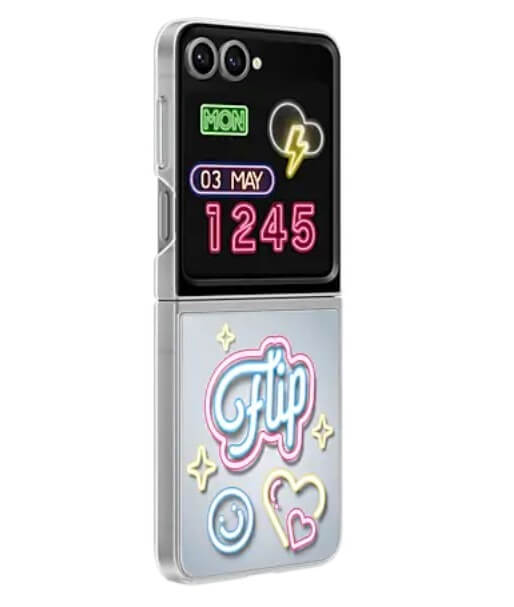 Оригинален Калъф за Samsung Z Flip 7 FE/Z Flip 6, FlipSuit Case EF-ZF741CTEGWW, Прозрачен (2)
