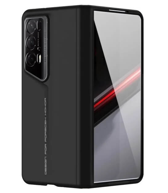 Матов Калъф за Honor Magic V2 RSR Porsche Design, PC Hard Case, Черен (2)