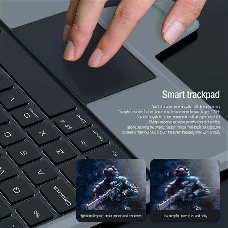 Калъф с Клавиатура за iPad Pro 11, Nillkin Keyboard Case, Черен (11)